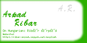 arpad ribar business card